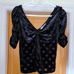 Mango self design velvet top